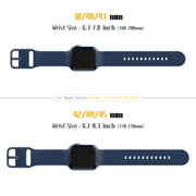 For Apple Watch Series 7 41mm Pin Buckle Silicone Watch Band(Abyss Blue)