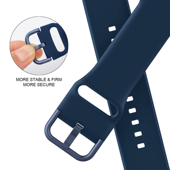 For Apple Watch Series 7 41mm Pin Buckle Silicone Watch Band(Abyss Blue)