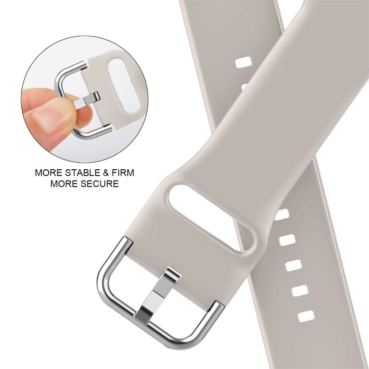 For Apple Watch Series 7 41mm Pin Buckle Silicone Watch Band(Starlight)
