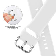 For Apple Watch Series 7 45mm Pin Buckle Silicone Watch Band(White)
