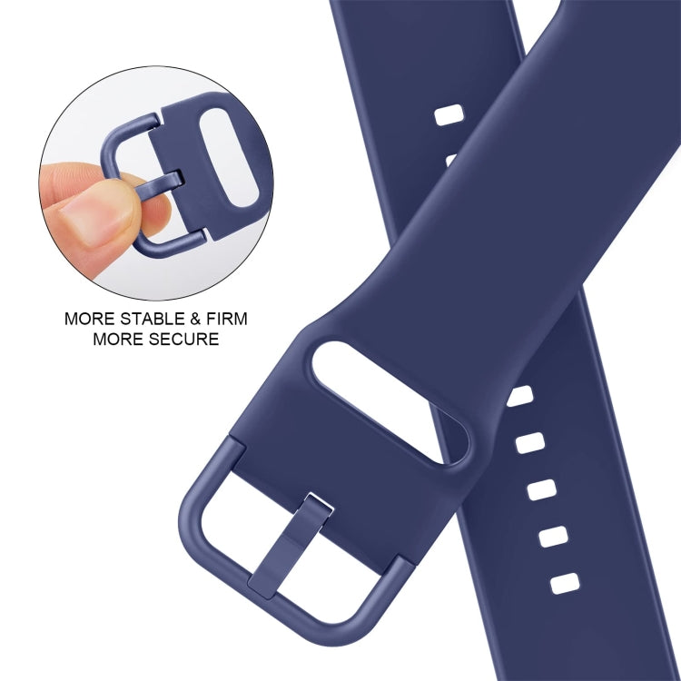 For Apple Watch Series 7 45mm Pin Buckle Silicone Watch Band(Violet Gray)