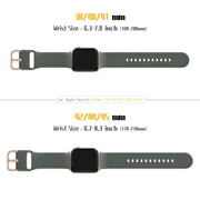 For Apple Watch SE 40mm Pin Buckle Silicone Watch Band(Olive)