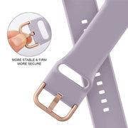 For Apple Watch SE 44mm Pin Buckle Silicone Watch Band(Baby Purple)