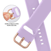 For Apple Watch SE 44mm Pin Buckle Silicone Watch Band(Lavender)