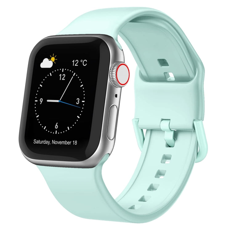 For Apple Watch Series 6 40mm Pin Buckle Silicone Watch Band(Mint Green) - free shipping - PMC TechLife - Order now!