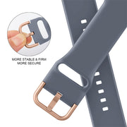For Apple Watch Series 6 40mm Pin Buckle Silicone Watch Band(Blue Grey)