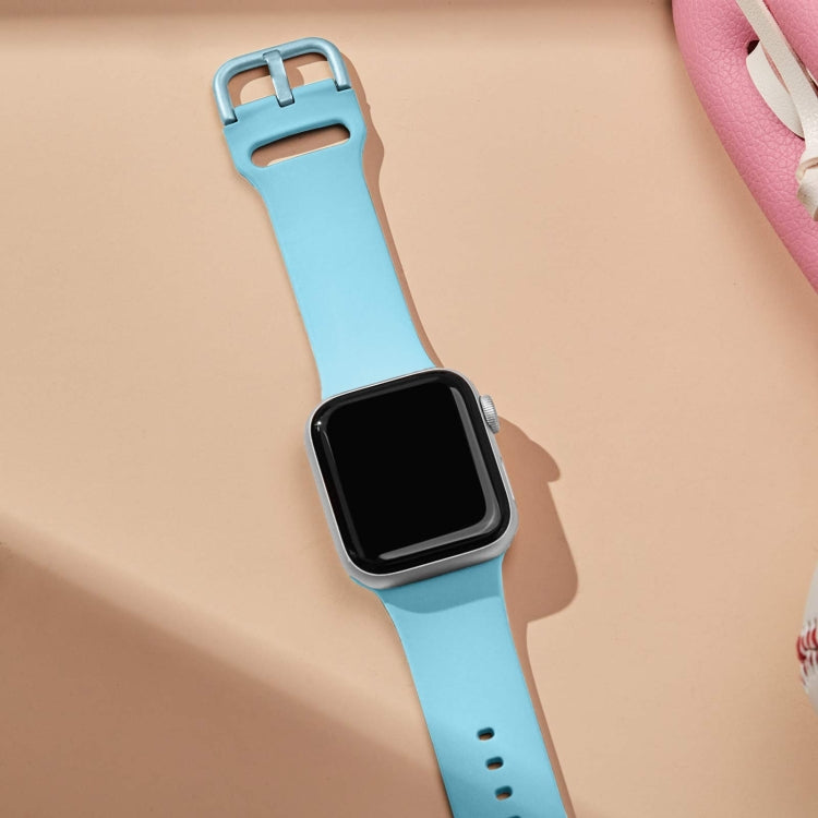 For Apple Watch Series 6 40mm Pin Buckle Silicone Watch Band(Light Blue) - free shipping - PMC TechLife - Order now!
