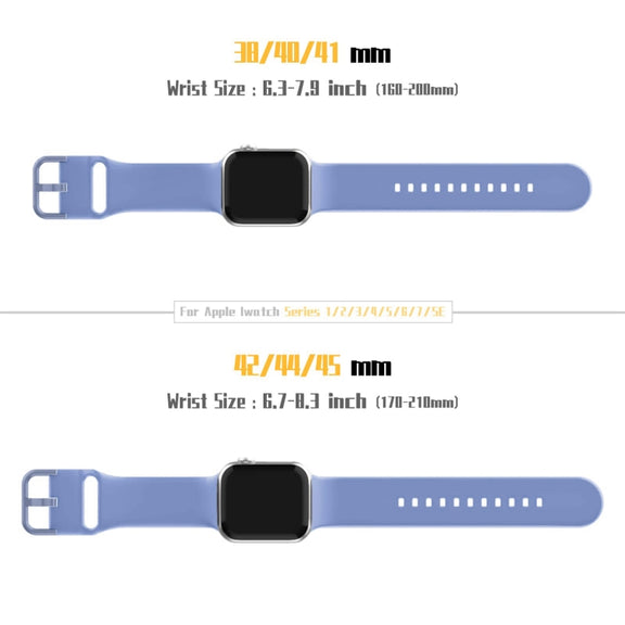 For Apple Watch Series 6 40mm Pin Buckle Silicone Watch Band(Cyan Blue)
