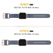 For Apple Watch Series 6 44mm Pin Buckle Silicone Watch Band(Blue Grey)