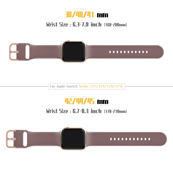 For Apple Watch Series 6 44mm Pin Buckle Silicone Watch Band(Smoked Purple)