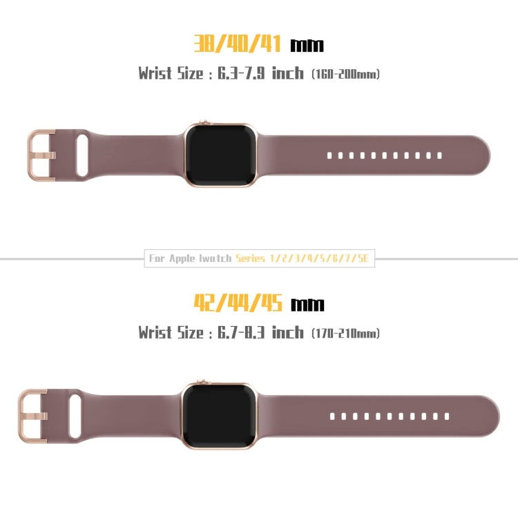 For Apple Watch Series 6 44mm Pin Buckle Silicone Watch Band(Smoked Purple)