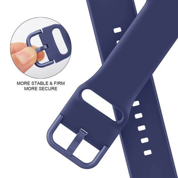 For Apple Watch Series 6 44mm Pin Buckle Silicone Watch Band(Violet Gray)