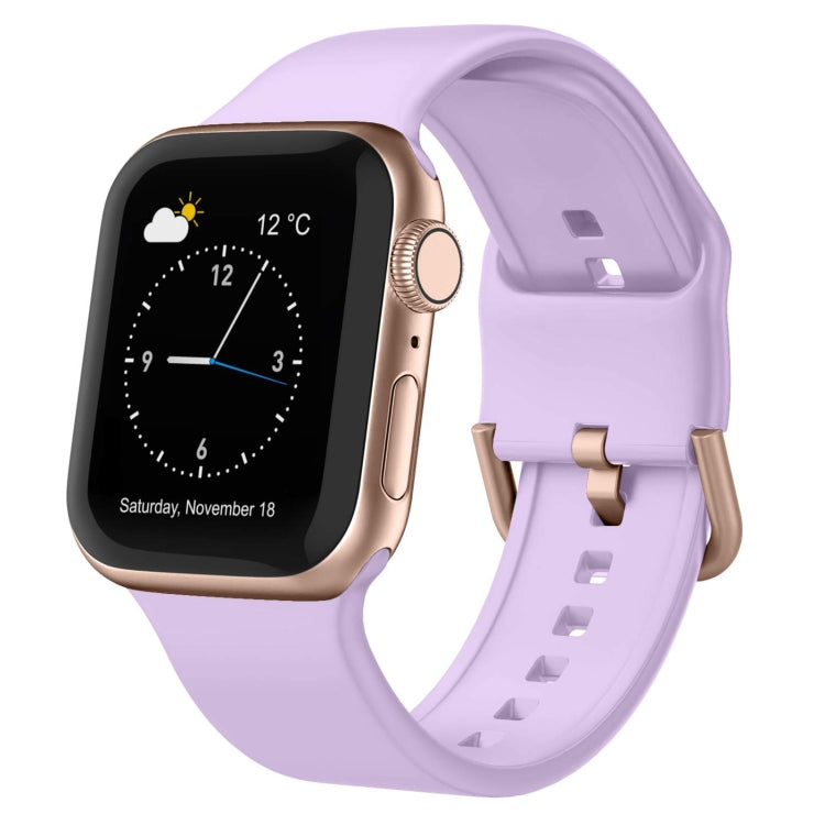 For Apple Watch Series 5 44mm Pin Buckle Silicone Watch Band(Lavender) - free shipping - PMC TechLife - Order now!