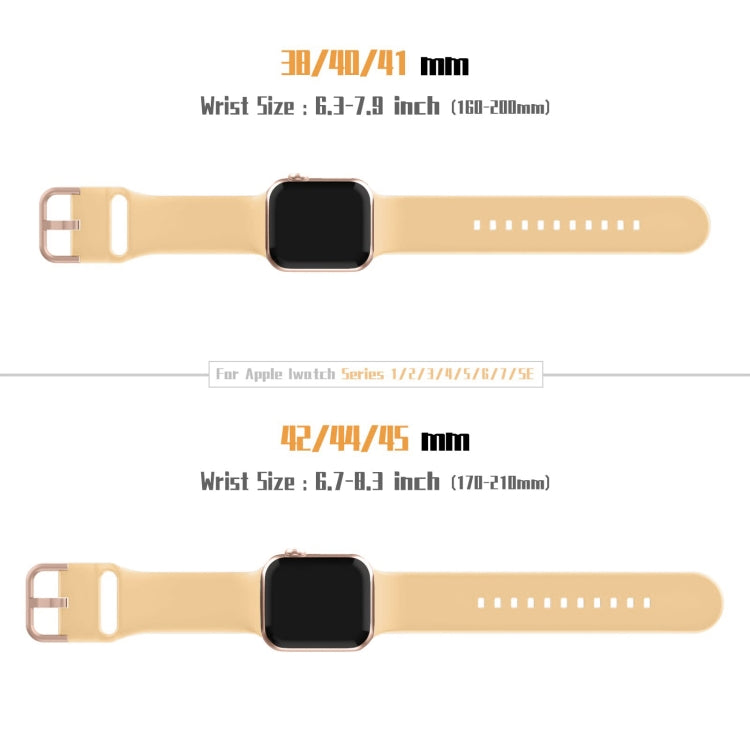 For Apple Watch Series 5 40mm Pin Buckle Silicone Watch Band(Light Orange)