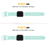 For Apple Watch Series 4 44mm Pin Buckle Silicone Watch Band(Mint Green)