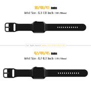 For Apple Watch Series 4 44mm Pin Buckle Silicone Watch Band(Black)