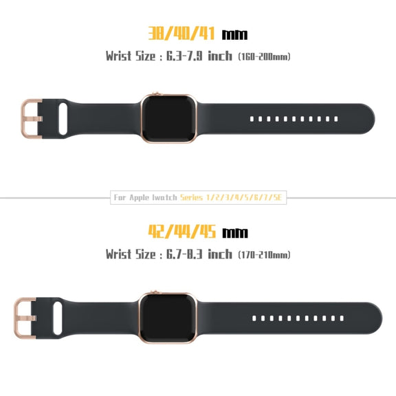 For Apple Watch Series 4 40mm Pin Buckle Silicone Watch Band(Dark Grey)