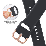 For Apple Watch Series 4 40mm Pin Buckle Silicone Watch Band(Dark Grey)