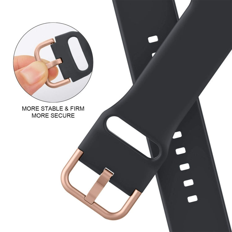 For Apple Watch Series 4 40mm Pin Buckle Silicone Watch Band(Dark Grey)