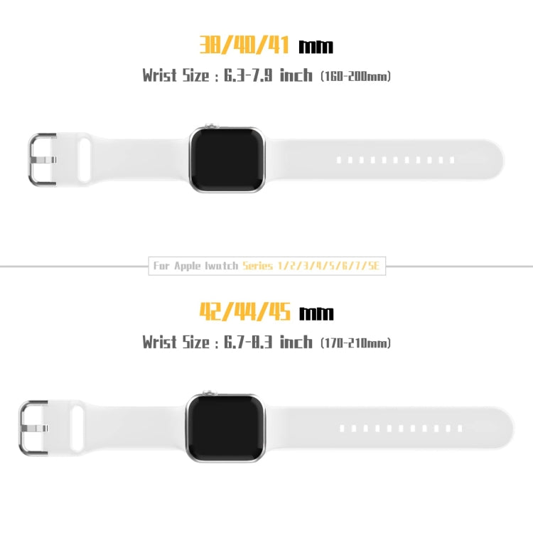 For Apple Watch Series 3 38mm Pin Buckle Silicone Watch Band(White)