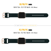 For Apple Watch Series 3 38mm Pin Buckle Silicone Watch Band(Dark Green)