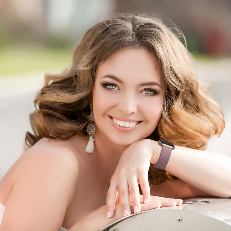 For Apple Watch Series 3 38mm Pin Buckle Silicone Watch Band(Smoked Purple) - free shipping - PMC TechLife - Order now!