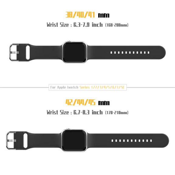 For Apple Watch Series 2 42mm Pin Buckle Silicone Watch Band(Light Grey)