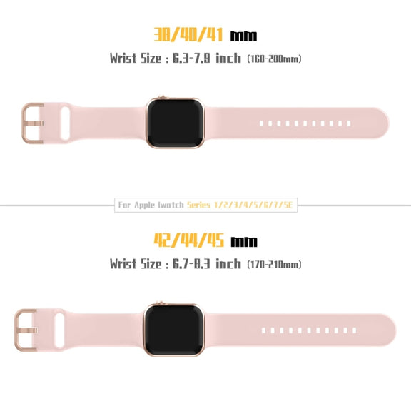 For Apple Watch Series 2 38mm Pin Buckle Silicone Watch Band(Pink Sand)