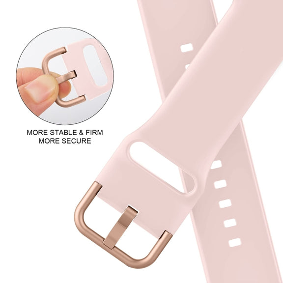 For Apple Watch Series 2 38mm Pin Buckle Silicone Watch Band(Pink Sand)