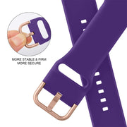 For Apple Watch 42mm Pin Buckle Silicone Watch Band(Purple)