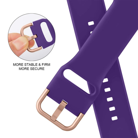 For Apple Watch 42mm Pin Buckle Silicone Watch Band(Purple)