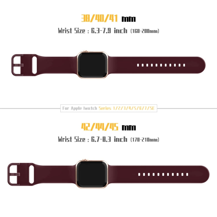 For Apple Watch 42mm Pin Buckle Silicone Watch Band(Wine Red) - free shipping - PMC TechLife - Order now!