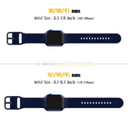 For Apple Watch 42mm Pin Buckle Silicone Watch Band(Midnight Blue)
