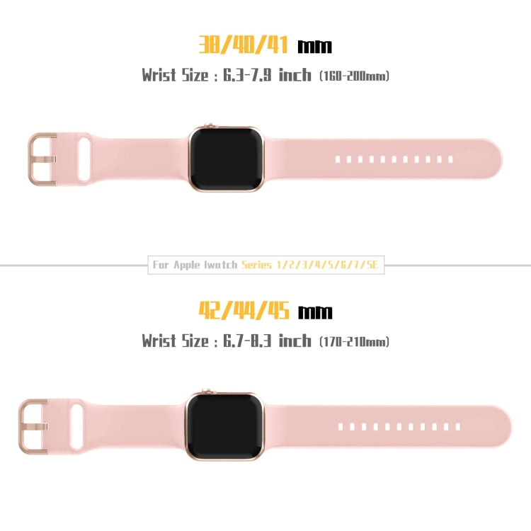 For Apple Watch 38mm Pin Buckle Silicone Watch Band(Pink)