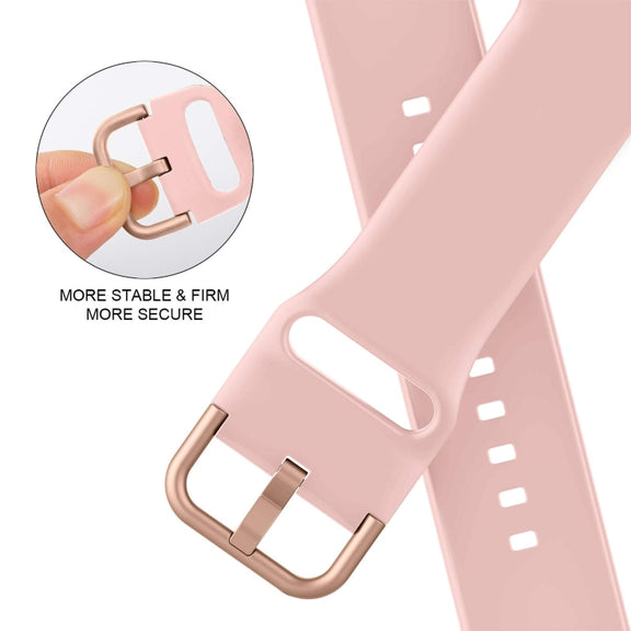 For Apple Watch 38mm Pin Buckle Silicone Watch Band(Pink)