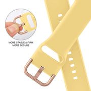 For Apple Watch 38mm Pin Buckle Silicone Watch Band(Yellow)