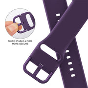 For Apple Watch 38mm Pin Buckle Silicone Watch Band(Dark Purple)