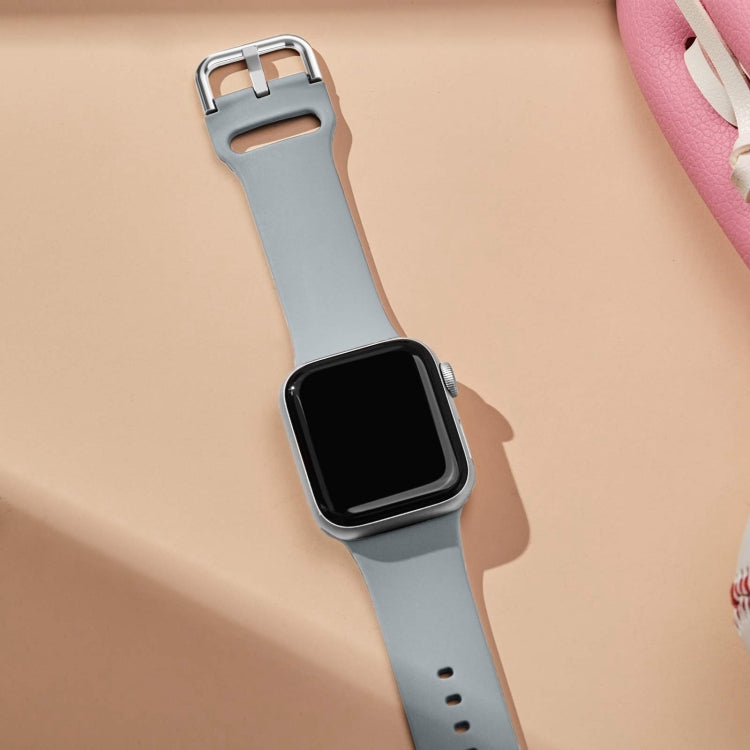 For Apple Watch Ultra 2 49mm Pin Buckle Silicone Watch Band(Light Grey)