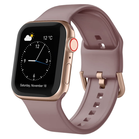 For Apple Watch Ultra 2 49mm Pin Buckle Silicone Watch Band(Smoked Purple)