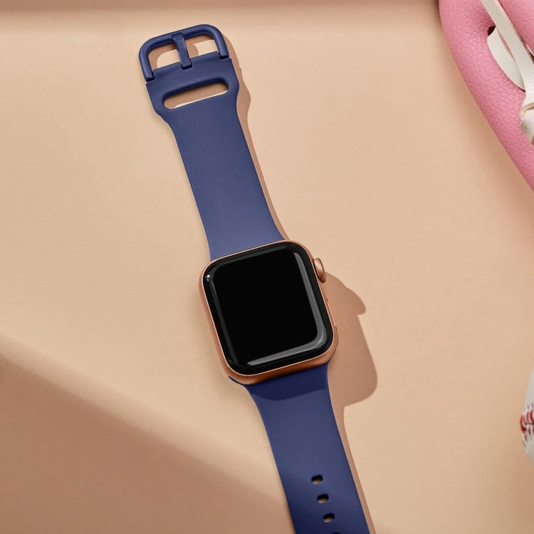 For Apple Watch Ultra 2 49mm Pin Buckle Silicone Watch Band(Violet Gray)