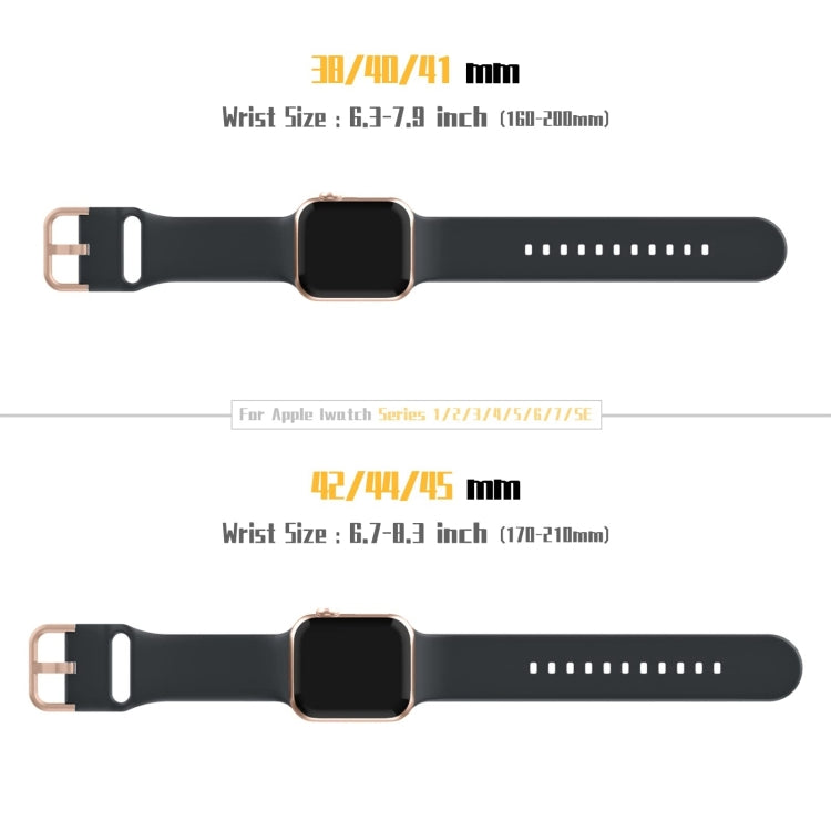 For Apple Watch Series 9 45mm Pin Buckle Silicone Watch Band(Dark Grey)