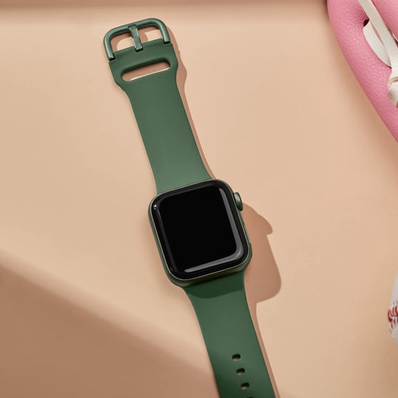 For Apple Watch SE 2023 40mm Pin Buckle Silicone Watch Band(Clover)