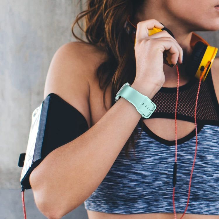 For Apple Watch SE 2023 40mm Pin Buckle Silicone Watch Band(Mint Green) - free shipping - PMC TechLife - Order now!