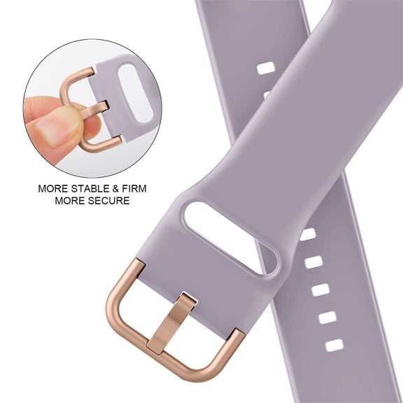 For Apple Watch SE 2023 40mm Pin Buckle Silicone Watch Band(Baby Purple)