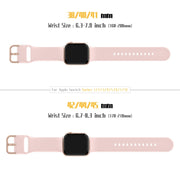 For Apple Watch SE 2023 40mm Pin Buckle Silicone Watch Band(Pink Sand)