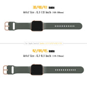 For Apple Watch SE 2023 40mm Pin Buckle Silicone Watch Band(Olive)