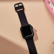 For Apple Watch SE 2023 40mm Pin Buckle Silicone Watch Band(Black)