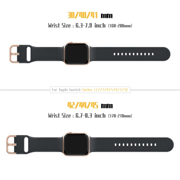 For Apple Watch SE 2023 40mm Pin Buckle Silicone Watch Band(Dark Grey)