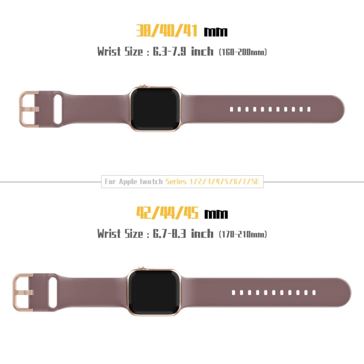 For Apple Watch SE 2023 40mm Pin Buckle Silicone Watch Band(Smoked Purple)