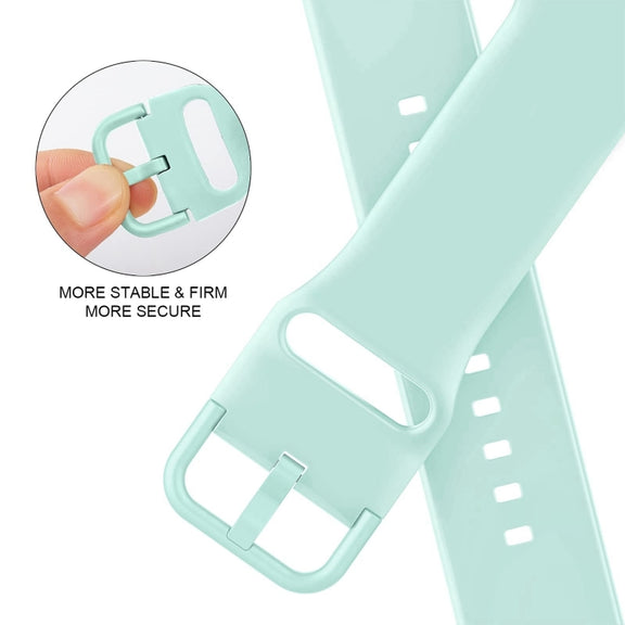 For Apple Watch Series 10 46mm Pin Buckle Silicone Watch Band(Mint Green)